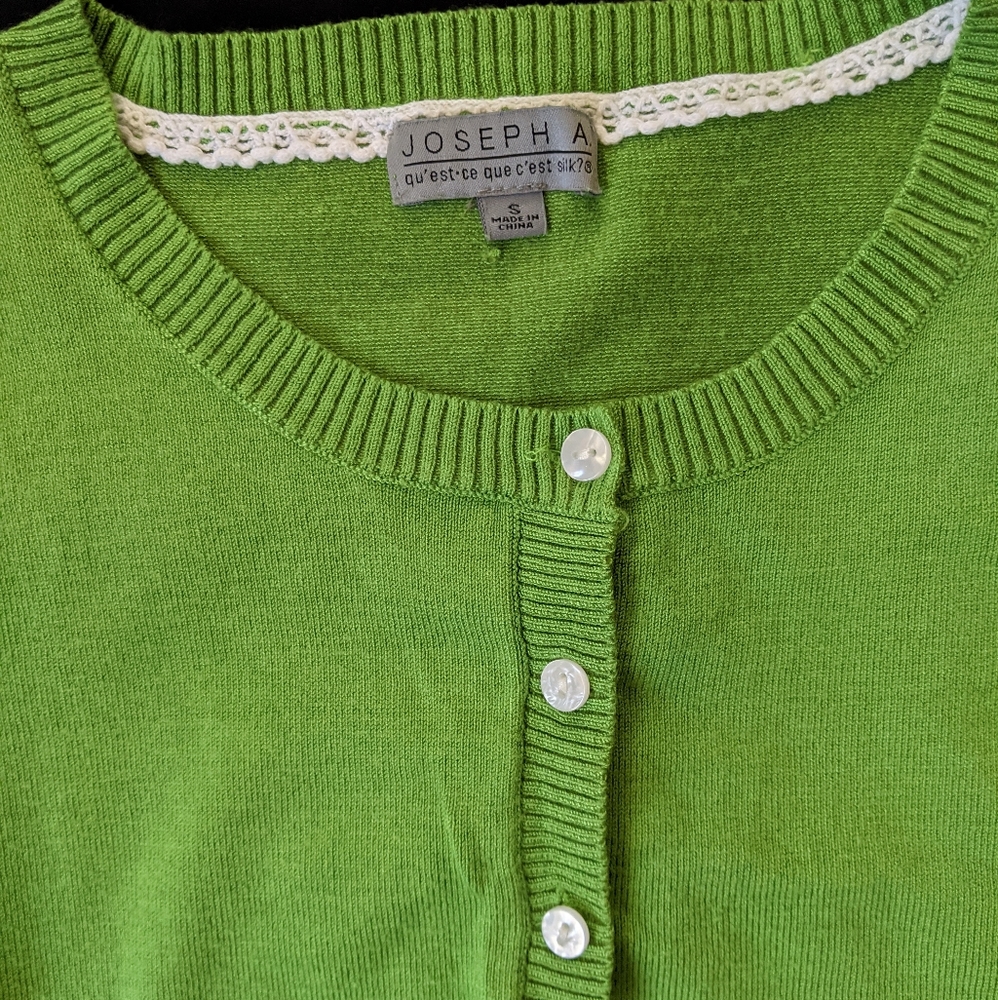 Green cardigan